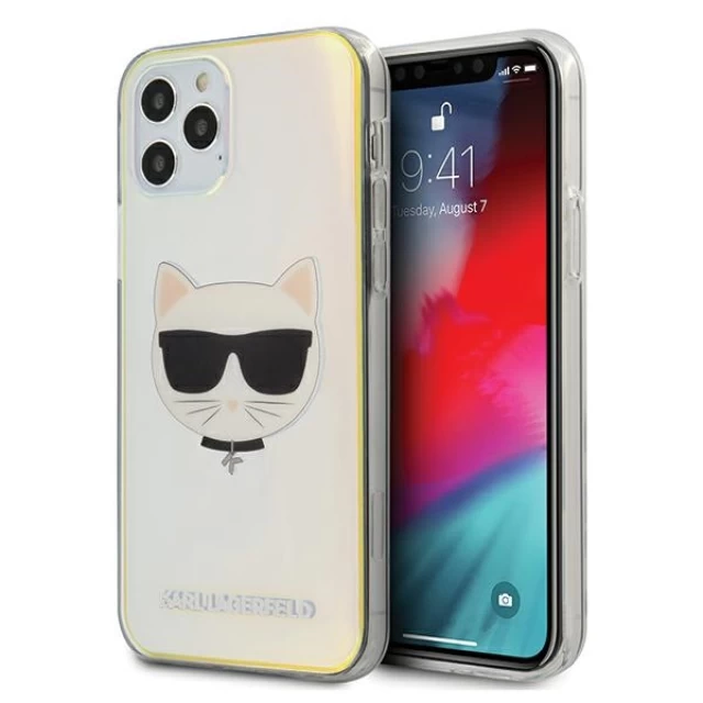 Чехол Karl Lagerfeld Iridescent Choupette для iPhone 12 | 12 Pro Multicolor (KLHCP12MCIR)