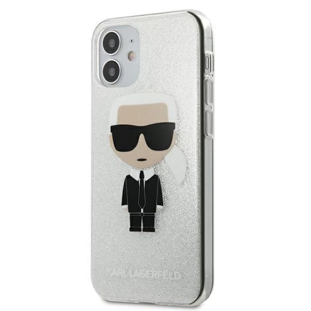 Чохол Karl Lagerfeld Iconic Karl для iPhone 12 mini Silver (KLHCP12SPCUTRIKSL)