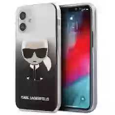 Чехол Karl Lagerfeld Gradient Iconic Karl для iPhone 12 mini Black (KLHCP12STRDFKBK)