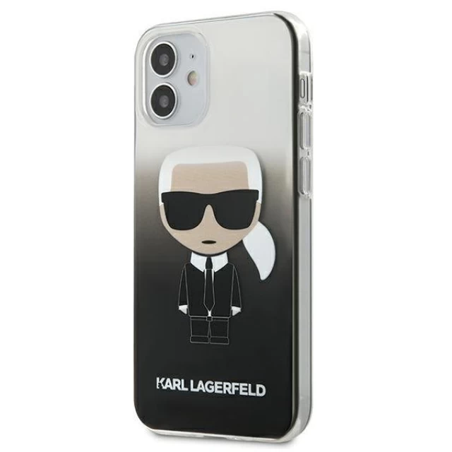 Чохол Karl Lagerfeld Gradient Iconic Karl для iPhone 12 mini Black (KLHCP12STRDFKBK)