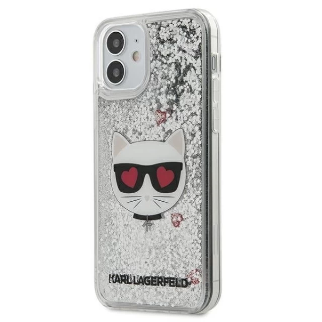 Чохол Karl Lagerfeld Glitter Choupette для iPhone 12 mini Silver (KLHCP12SLCGLSL)