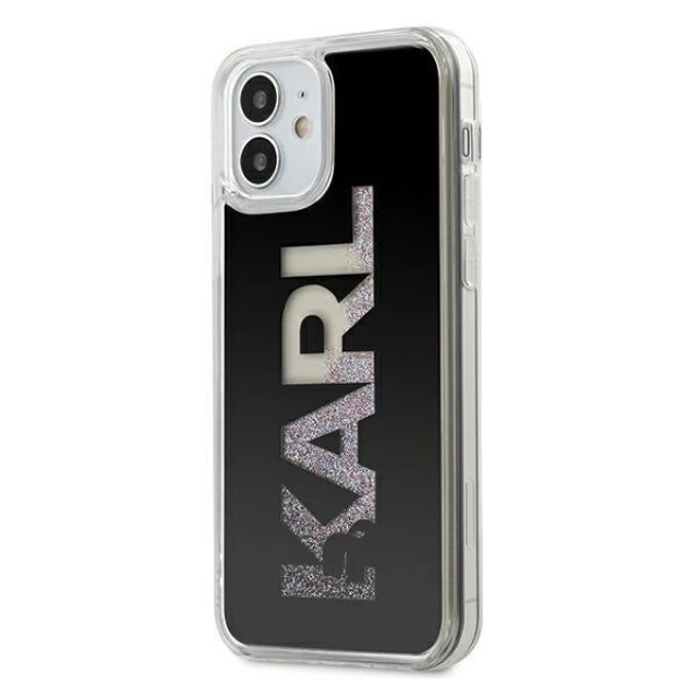 Чехол Karl Lagerfeld Karl Logo Glitter для iPhone 12 mini Black (KLHCP12SKLMLBK)