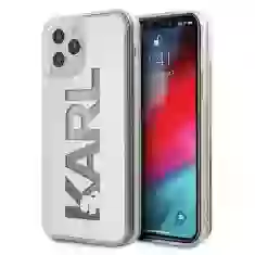 Чехол Karl Lagerfeld Mirror Liquid Glitter Karl для iPhone 12 | 12 Pro Silver (KLHCP12MKLMLGR)