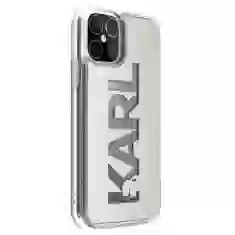 Чехол Karl Lagerfeld Mirror Liquid Glitter Karl для iPhone 12 Pro Max Silver (KLHCP12LKLMLGR)