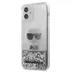 Чохол Karl Lagerfeld Iconic Liquid Glitter для iPhone 12 mini Silver (KLHCP12SGLIKSL)