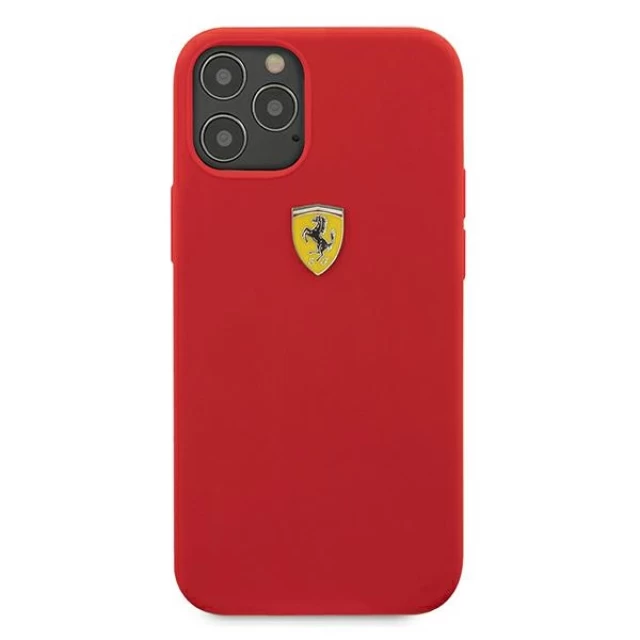 Чехол Ferrari для iPhone 12 Pro Max On Track Silicone Red (FESSIHCP12LRE)