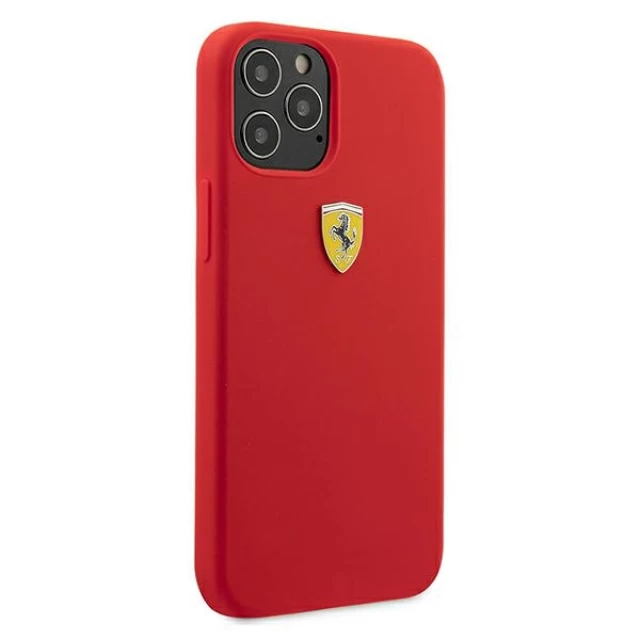Чохол Ferrari для iPhone 12 Pro Max On Track Silicone Red (FESSIHCP12LRE)