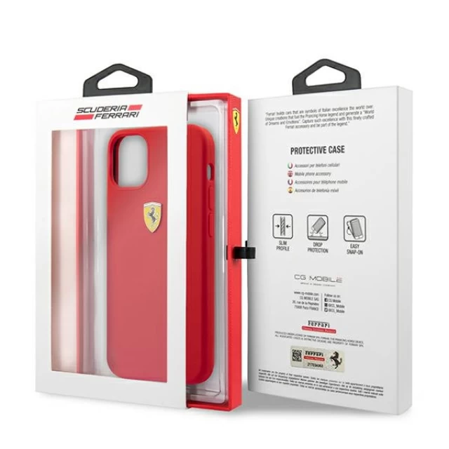 Чохол Ferrari для iPhone 12 Pro Max On Track Silicone Red (FESSIHCP12LRE)