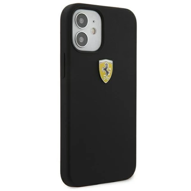 Чехол Ferrari для iPhone 12 mini On Track Silicone Black (FESSIHCP12SBK)