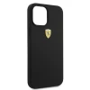 Чехол Ferrari для iPhone 12 | 12 Pro On Track Silicone Black (FESSIHCP12MBK)