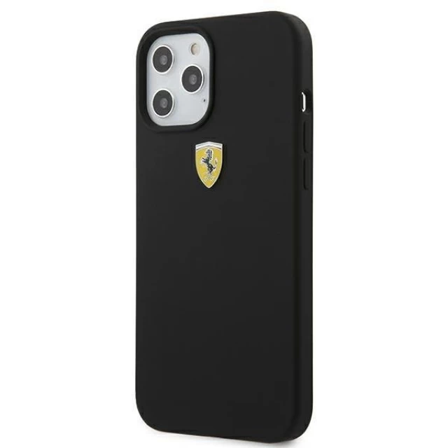 Чехол Ferrari для iPhone 12 Pro Max On Track Silicone Black (FESSIHCP12LBK)