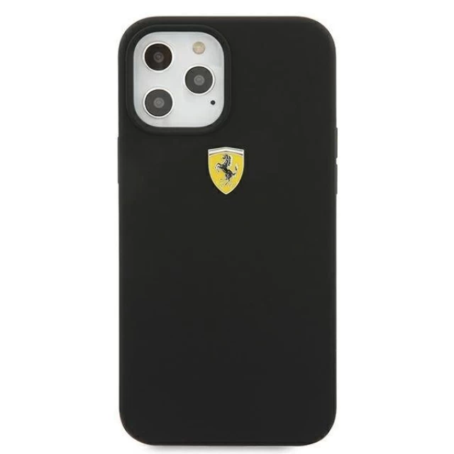 Чохол Ferrari для iPhone 12 Pro Max On Track Silicone Black (FESSIHCP12LBK)