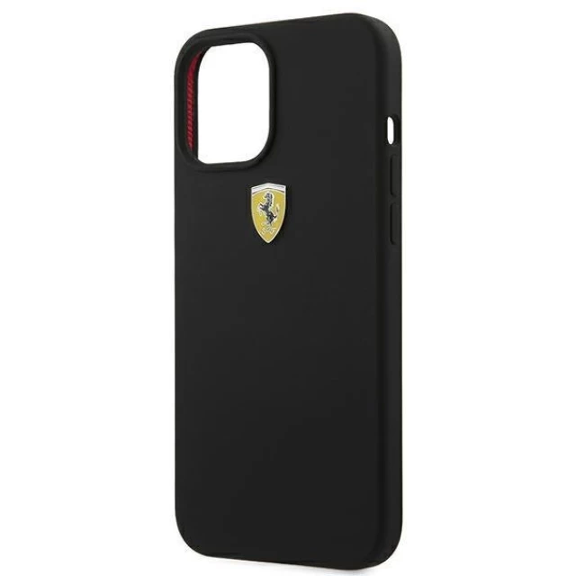 Чехол Ferrari для iPhone 12 Pro Max On Track Silicone Black (FESSIHCP12LBK)