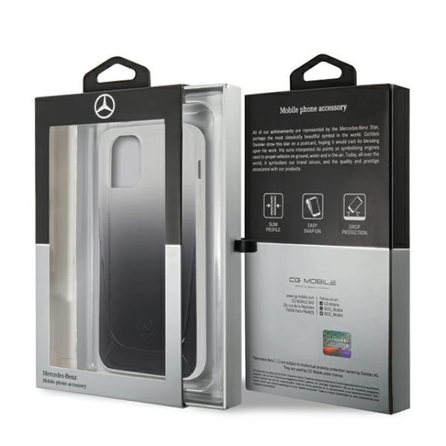 Чехол Mercedes для iPhone 12 | 12 Pro Transparent Line Black (MEHCP12MARGBK)