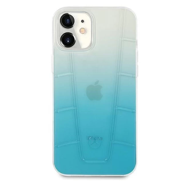 Чехол Mercedes для iPhone 12 mini Transparent Line Blue (MEHCP12SCLGBL)