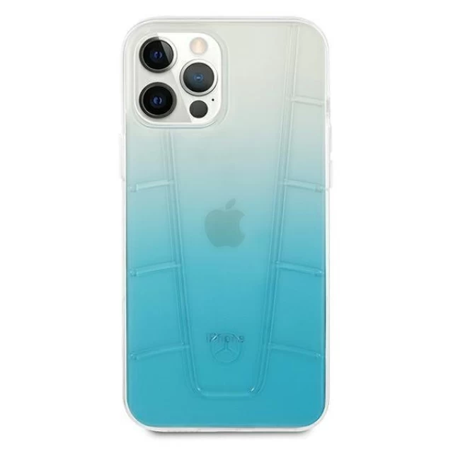 Чехол Mercedes для iPhone 12 | 12 Pro Transparent Line Blue (MEHCP12MCLGBL)