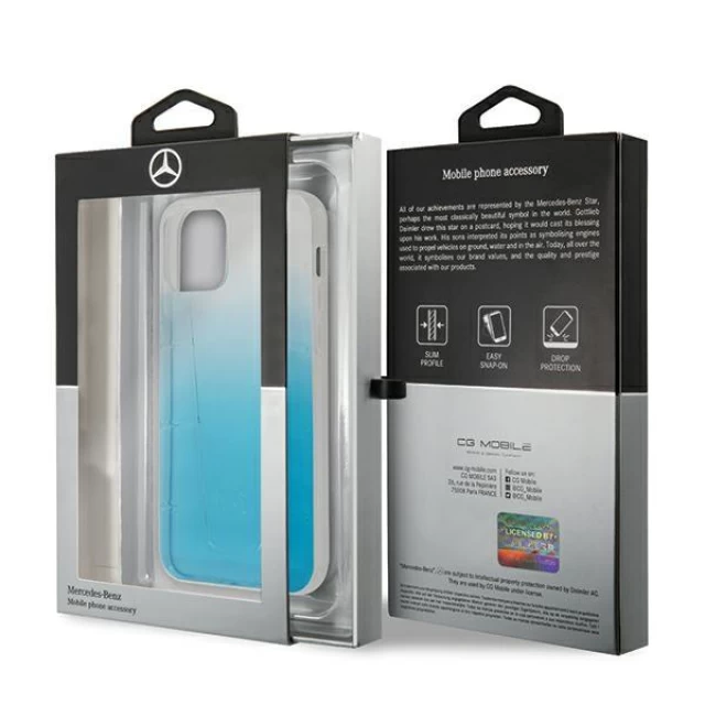 Чехол Mercedes для iPhone 12 | 12 Pro Transparent Line Blue (MEHCP12MCLGBL)