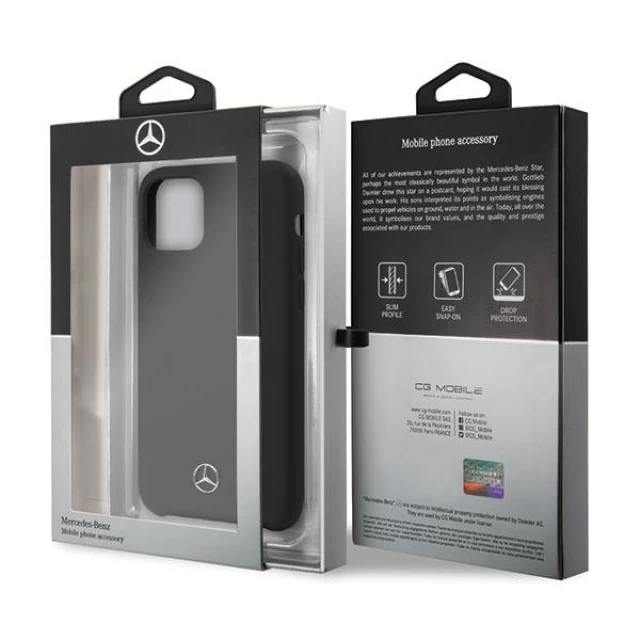Чехол Mercedes для iPhone 12 mini Silicone Line Black (MEHCP12SSILBK)