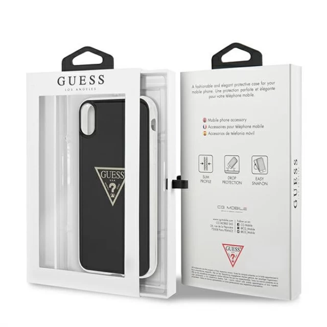 Чохол Guess Metallic Collection для iPhone XR Black (GUHCI61PCUMPTBK)