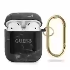 Чохол Guess Marble Collection для AirPods 2/1 Black (GUACA2TPUMABK)