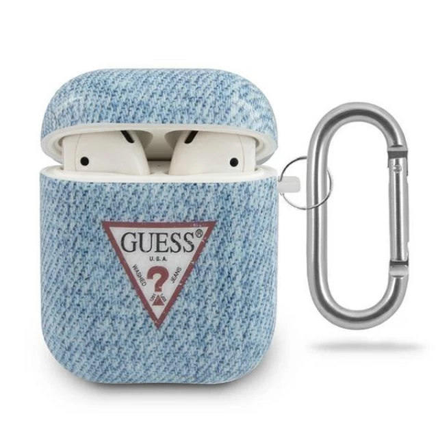 Чехол Guess Jeans Collection для AirPods 2/1 Blue (GUACA2TPUJULLB)