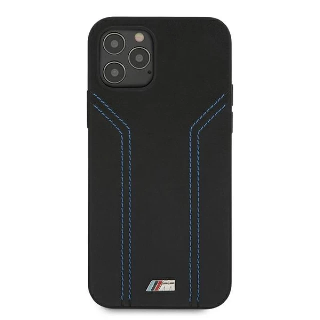 Чехол BMW для iPhone 12 | 12 Pro M Collection Blue Lines Black (BMHCP12MDLBK)