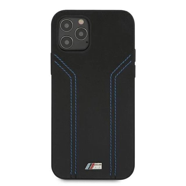 Чохол BMW для iPhone 12 | 12 Pro M Collection Blue Lines Black (BMHCP12MDLBK)