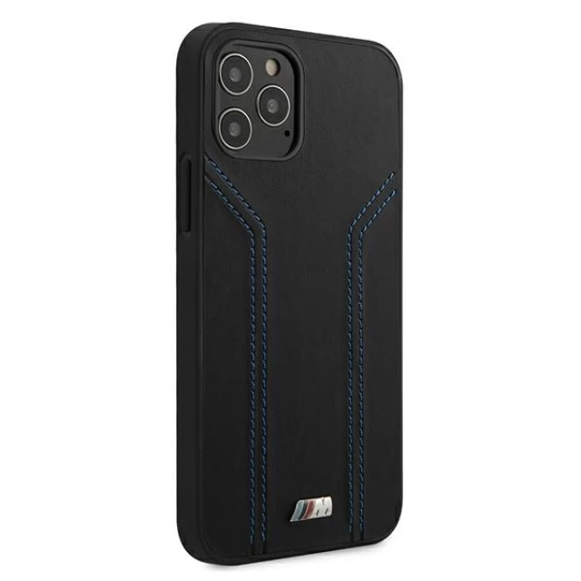 Чохол BMW для iPhone 12 | 12 Pro M Collection Blue Lines Black (BMHCP12MDLBK)