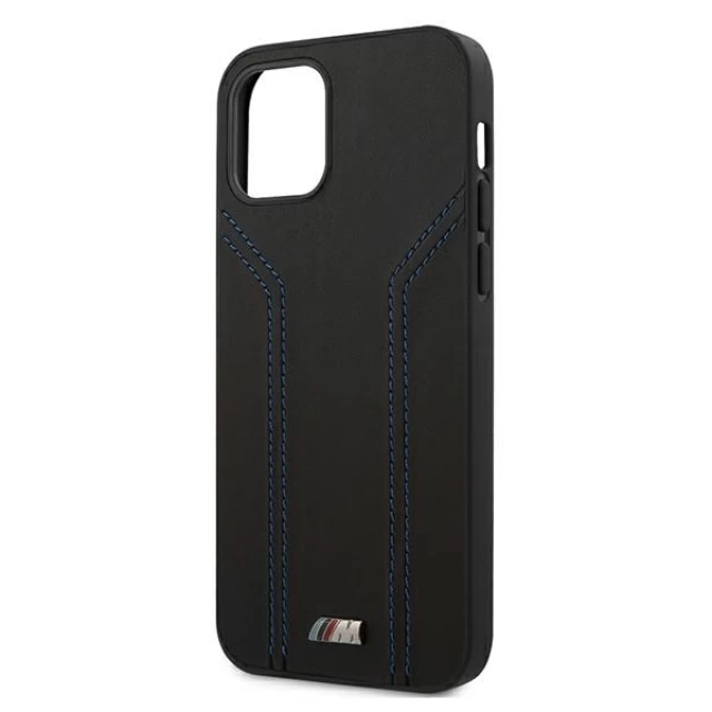 Чехол BMW для iPhone 12 | 12 Pro M Collection Blue Lines Black (BMHCP12MDLBK)