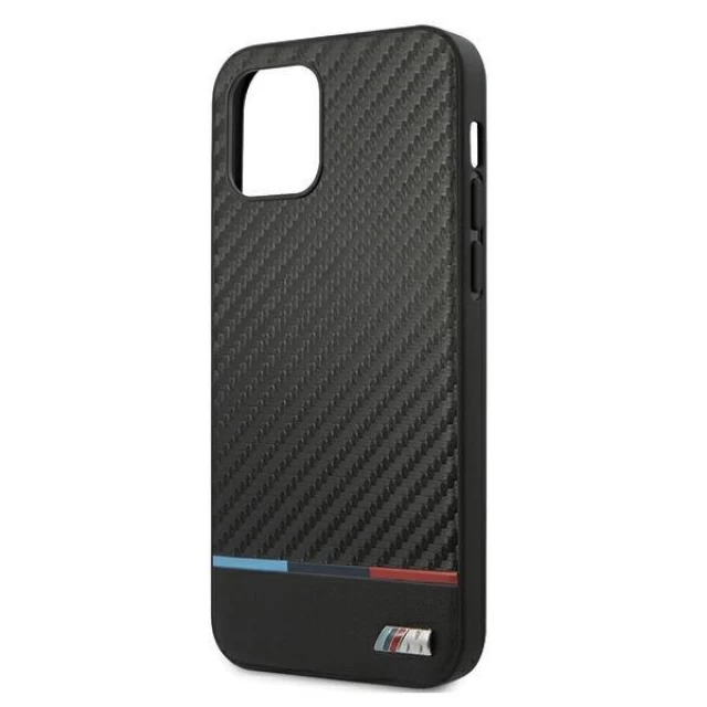 Чохол BMW для iPhone 12 Pro Max M Collection PU Carbon Stripe Black (BMHCP12LPUCARTCBK)