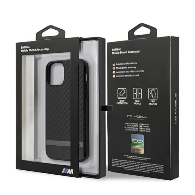 Чехол BMW для iPhone 12 mini M Collection Carbon Black (BMHCP12SASCFBK)