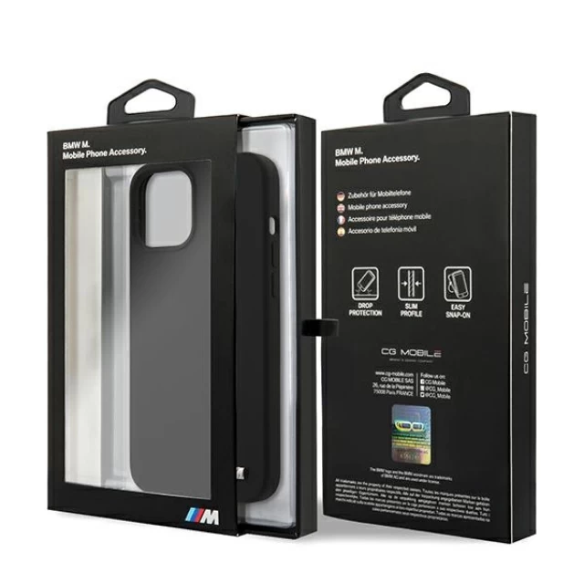 Чехол BMW для iPhone 12 Pro Max Silicone M Collection Black (BMHCP12SLSILBK)
