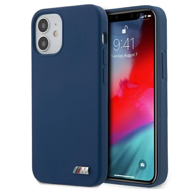 Чохол BMW для iPhone 12 | 12 Pro Silicone M Collection Blue (BMHCP12MMSILNA)