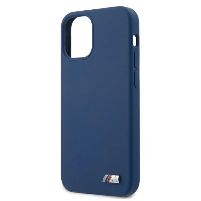 Чехол BMW для iPhone 12 | 12 Pro Silicone M Collection Blue (BMHCP12MMSILNA)