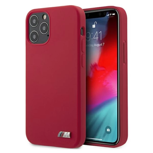 Чехол BMW для iPhone 12 | 12 Pro Silicone M Collection Red (BMHCP12MMSILRE)