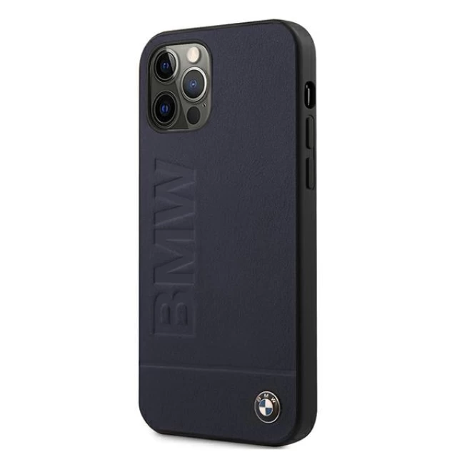 Чохол BMW для iPhone 12 | 12 Pro Signature Logo Imprint Navy (BMHCP12MSLLNA)