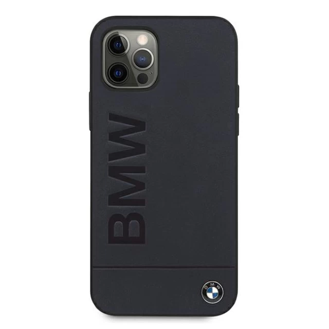Чохол BMW для iPhone 12 | 12 Pro Signature Logo Imprint Navy (BMHCP12MSLLNA)