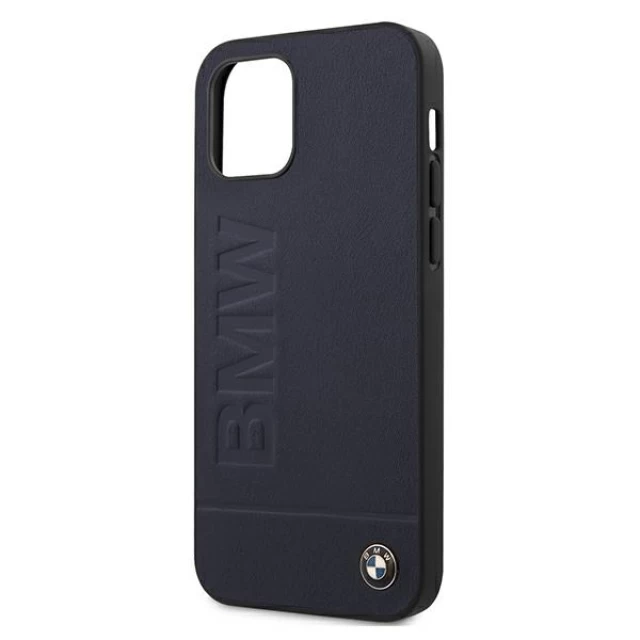 Чохол BMW для iPhone 12 | 12 Pro Signature Logo Imprint Navy (BMHCP12MSLLNA)