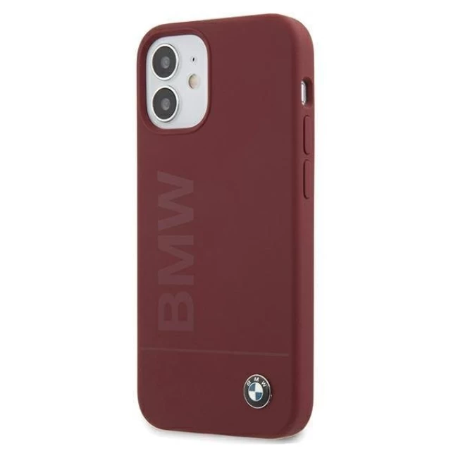 Чехол BMW для iPhone 12 mini Silicone Signature Logo Red (BMHCP12SSLBLRE)
