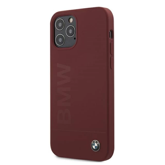 Чехол BMW для iPhone 12 | 12 Pro Silicone Signature Logo Red (BMHCP12MSLBLRE)