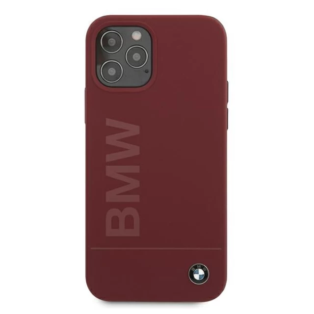 Чохол BMW для iPhone 12 | 12 Pro Silicone Signature Logo Red (BMHCP12MSLBLRE)