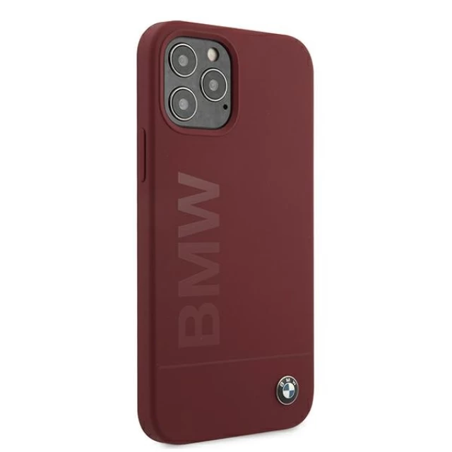 Чохол BMW для iPhone 12 | 12 Pro Silicone Signature Logo Red (BMHCP12MSLBLRE)