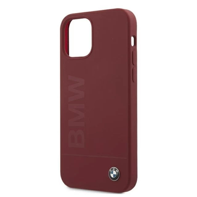 Чехол BMW для iPhone 12 | 12 Pro Silicone Signature Logo Red (BMHCP12MSLBLRE)