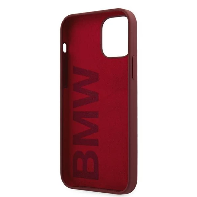 Чехол BMW для iPhone 12 | 12 Pro Silicone Signature Logo Red (BMHCP12MSLBLRE)