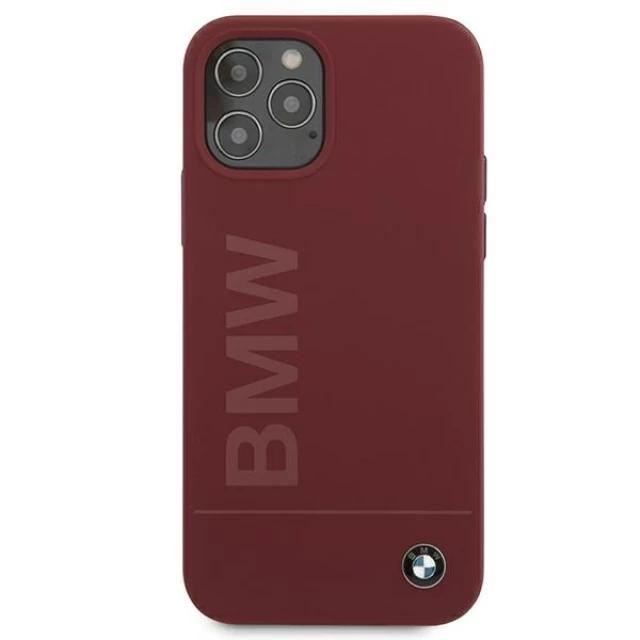 Чехол BMW для iPhone 12 Pro Max Silicone Signature Logo Red (BMHCP12LSLBLRE)