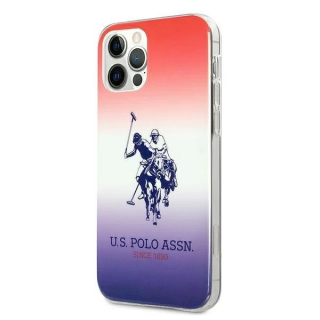 Чехол U.S. Polo Assn Gradient Collection для iPhone 12 | 12 Pro Blue Red (USHCP12MPCDGBR)