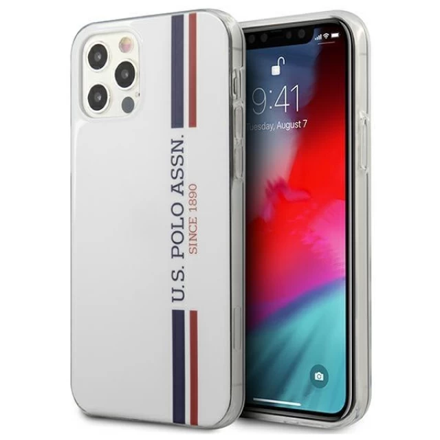 Чохол U.S. Polo Assn Tricolor Pattern Collection для iPhone 12 Pro Max White (USHCP12LPCUSSWH )