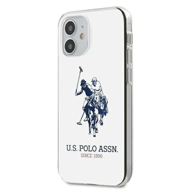 Чехол U.S. Polo Assn Shiny Big Logo для iPhone 12 mini White (USHCP12STPUHRWH)