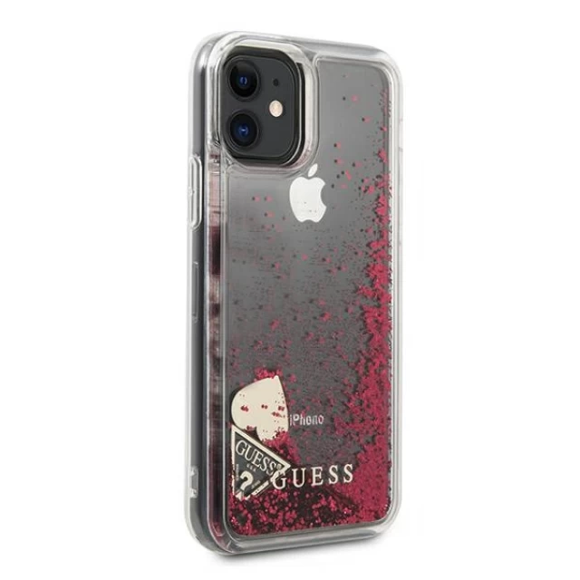 Чехол Guess Glitter Charms для iPhone 11 Raspberry (GUOHCN61GLHFLRA)