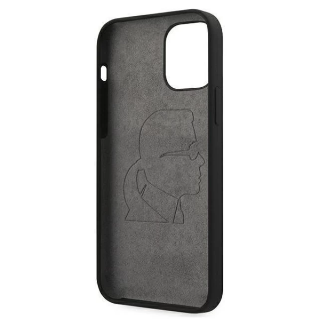 Чохол Karl Lagerfeld Silicone Iconic для iPhone 12 mini Black (KLHCP12SSLFKBK)